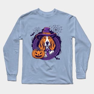 Basset Hound Pumpkin Long Sleeve T-Shirt